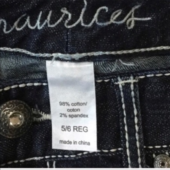 NWT Maurice's Dark Wash Embellished Jean Skirt - Picture 5 of 6